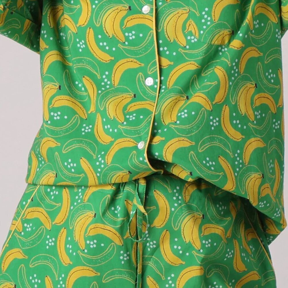 Mahogany Green Banana Pajama Pants Size Medium 47892 - Picture 2 of 12